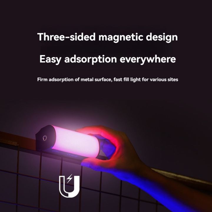 Magnetic Handheld Light Wand Mini LED Video Light Stick 360° Full RGB ...