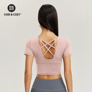 COSI COZY Atasan Olahraga Wanita Sport Open-back lengan panjang