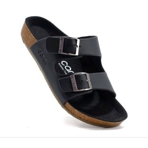 Sandal Puyuh Carvil Selop Pria Dewasa Sandal Slide Pria Sendal Benzo 02 Hitam Cokelat Premium Berkualitas