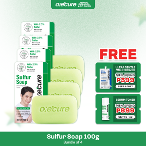 OXECURE Sulfur Soap 100g Bundle of 4