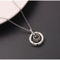 Korean Stylish Couple Necklace 100 I Love You Ideal Gift for GirlFriedns Infinity Heart Mom Pendant Necklace for Women Mother's Day Gift. 