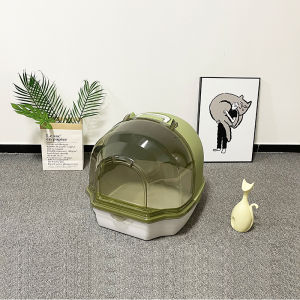 กระบะทรายแบบฝาพับ ห้องน้ําแมวขนาดใหญ่ กระบะทรายแมว ห้องน้ําแมว การควบคุมกลิ่นป้องกันกลิ่นและป้องกันการกระเด็นของทราย