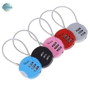 XUNYU3 กุญแจล็อกรหัสกระเป๋าเดินทางขนาดเล็ก3หลัก1ชิ้นขนาด3.7x9ซม.