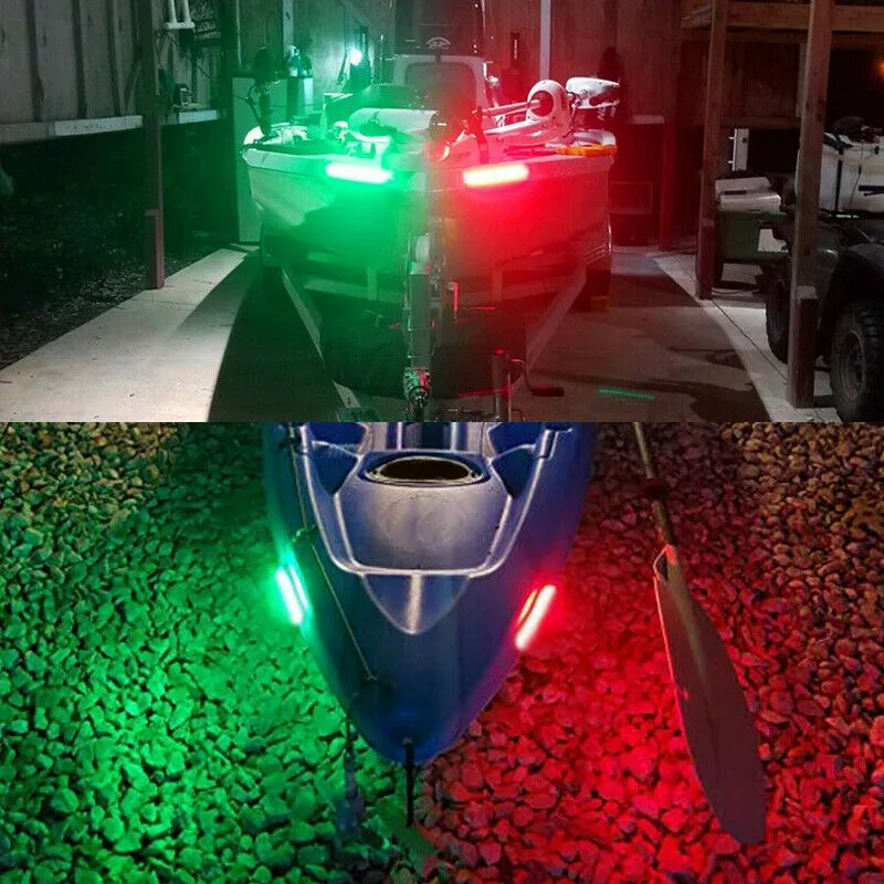 4Pcs Red Green Boat Navigation LED Lights Stern Lights Boats Starboard Light 12V | PH