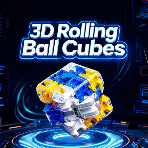 3D Maze Magic Cube Puzzle Rolling Ball Cubes Maze Toys Six-sided Stress Reliever Toys Creative Gifts