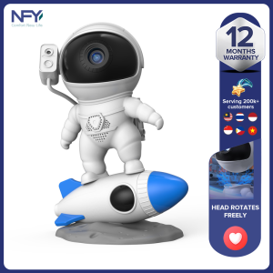 【NEW】1pc Star Projector Galaxy Night Light Astronaut Rocket Projector 360° Rotating Focus Nebula Timing Astronaut Ambiance Night Light For Home Theater Ceiling Room Decoration Birthday Gifts