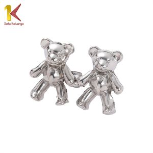 Satu Keluarga Kancing Pengecil Jeans Beruang P611 Set Kancing Jeans Cute Bear Bahan Metal Tombol