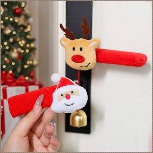 Decorative Cover Simple and Easy Installation Door Handle Gloves Santa Claus Bright Colors