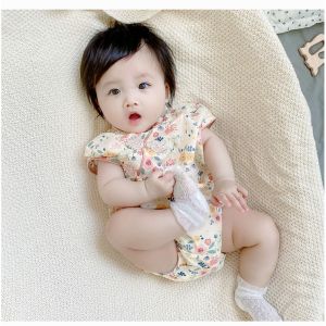 Newborn Infant Baby Romper Cheongsam Chinese Baby Clothing Summer Girls Clothes