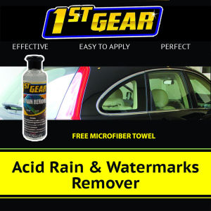 FIRST Gear Acid Rain Remover for car (250ml) / Water Marks Remover / Waterspot remover / Windshield Cleaner / Window Cleaner / Water Stain Remover / Car Cleaner / Glass Restorer / Watermark remover / Glass cleaner for car / water spot remover