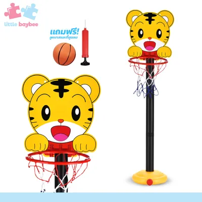 little-baybee แป้นบาสเด็ก ลายการ์ตูน basketball ครบชุดพร้อมที่สูบ ปรับระดับได้