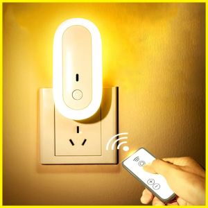 Remote Control LED night light fast charge Nightlight 220V double USB socket Lamp for childrens room bedroom lighting