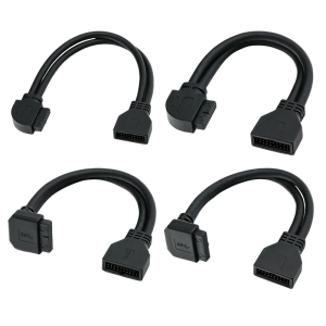 90 Degree USB3.0 Front Panel Adapter Cable 25cm 19Pin 20Pin Compatible Easy Installation For PC Case Upgrades