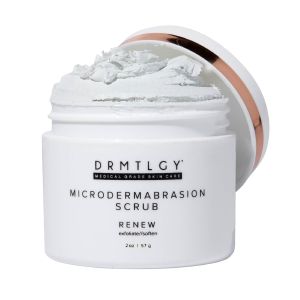 DRMTLGY Microdermabrasion Scrub – Face Exfoliator to Smooth & Polish Dull Rough Skin – Gentle Facial Scrub with Pumice – 2 oz