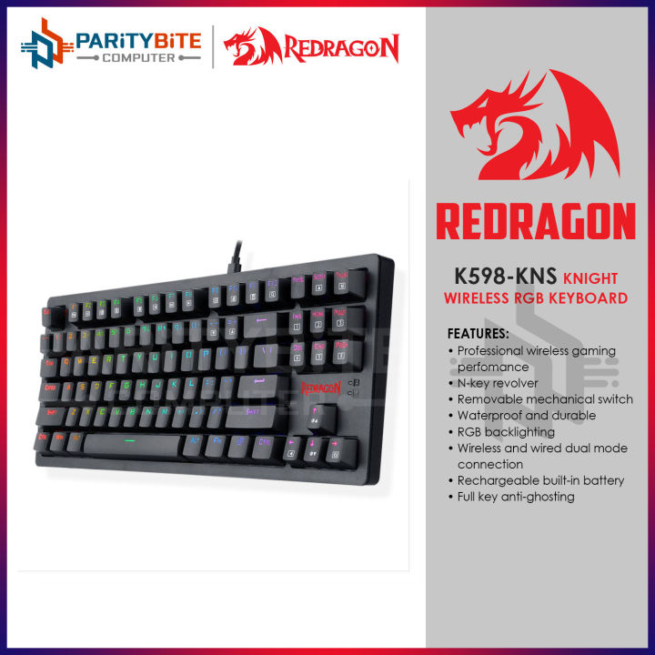 Redragon Knight K598 TKL RGB Mechanical Wired/Wireless Gaming Keyboard |  Lazada PH