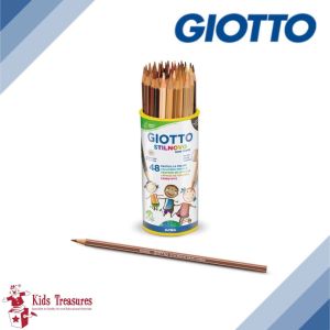 Giotto Stilnovo Skin Tones Color Pencils - School Pack - Pot of 48 - Ideal for Children and Schools