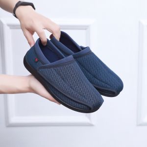 Autumn Winter Women or Mens Diabetic Shoes with Adjustable ClosuresComfortable No-Slip Wide Width Shoes for Edema Swollen Feet Elderly Walking Shoes Size 35-49
