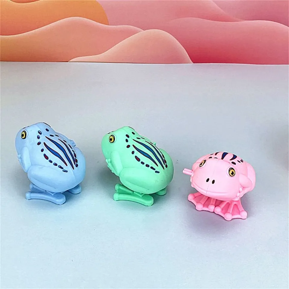 2PCS Wind up Frog Toy Cute Clockwork Jumping Frog Toys Kids Gift Toy