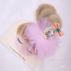 [SG] [With Light] Tutu Pom Pom Skirt Party Alligator Clip Children Hair Clip Accessories Ready Stock