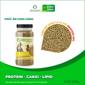 Cám Chim Sơn Ca GREENABC – Chim dưỡng dùng loại hằng ngày cho chim mượt lông phong dộ dùng loại bổ sung – Hộp 280g
