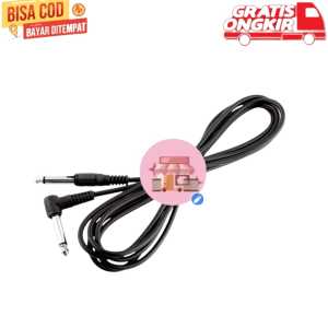 Kabel Audio Jack 3M - Warna Layu Hitam untuk Gitar/Bass/Keyboard
