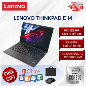 Lenovo Thinkpad E14 Laptop i5 10th Gen 8GB RAM 256GB 512GB 1TB SSD 14 Inch Full HD Notebook Business