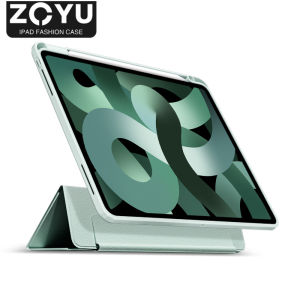 ZOYU เคส iPad ป้องกันการดัด HD แบบใส DIYเคสแม่เหล็กถอดออกได้พร้อมกล่องดินสอเคสไอแพด2022 Air5 Reกระแสน้ำเคสไฮบริดสำหรับ iPad Air 5 2022เคสแยกแม่เหล็กเคสอัจฉริยะกันกระแทกแท็บเล็ตสติ๊กเกอร์ DIY