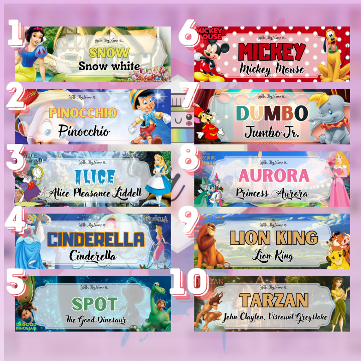 Pvc Name Tag Character PVC name tag / Hot Laminated PVC name tag for kids / for students ...