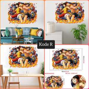 WALLSTIKER WALLSTICKER WALL STICKER STIKER DINDING ANIME ANIMASI FIGURE KARTUN ONEPIECE WALLPAPER ONE PIECE SANJI ZORO LUFFY NAMI WANTED WALSTICKER WALSTIKER PAPER TEMBOK WALLPEPER KARAKTER DEKORASI RUANG TAMU KAMAR TIDUK ANAK