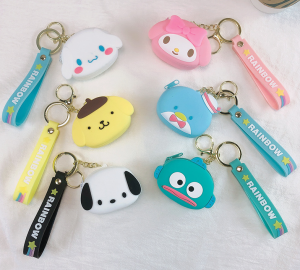 RLstamp Mini Cartoon 3D Silicon Coin Purse Cute Female Small Wallet Bag for Girls Women Gift Keychain Bag