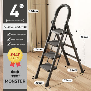 Ladder Foldable  4/5 Ladder Aluminium Heavy duty ladder Heavy duty Telescopic for Home Step Ladder Hardware