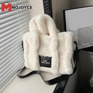 MOJOYCE Womens Fluffy Shoulder Bag with Multiple Pockets and Adjustable Strap for Convenience