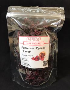 Specially Selected Botanical Pure Organic Roselle Dried Whole Flower 洛神花 Caffeine Free (Naturally High Vitamin C Antioxidant Boost Immune System)