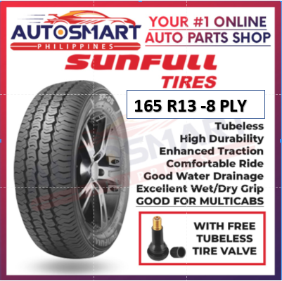 Sunfull 165 R13 8 PLY Passenger Car Tubeless Tire Lazada PH