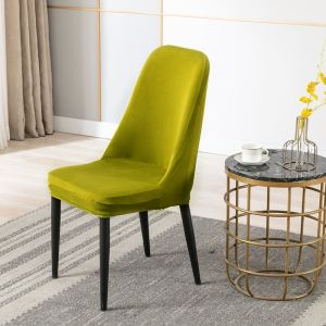 READY STOCK Curved Chair Cover Magic Flexible Plain Colorful Stretch Elastic Spandex Dining Chair Cover Banquet Sarung Kerusi