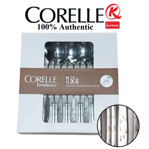 CORELLE Coordinates Spoon & Chopsticks 6 Piece Set (Color Laser)
