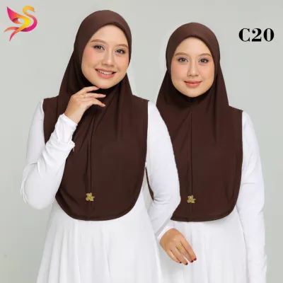 Tudung Sarung Scuba | Mosscrepe Premium | Size M & L