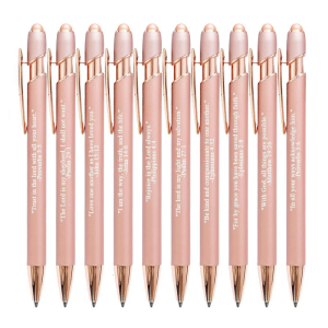10pcs Religious Pen Bible Verse Ballpoint Pen Set with Touch Screens Writing Tool