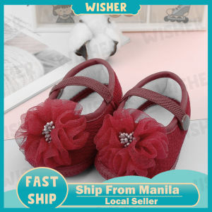 Cute Baby Girl Flower Walking Shoes Soft Comfortable Breathable Anti-slip Suitable for 0-1 years old baby