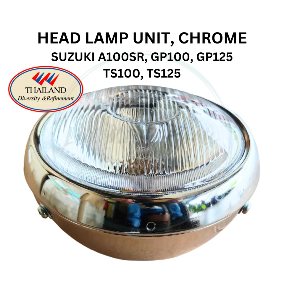 Feu Phare Avant Avec Douille Pour Suzuki A100 GP100 GP125 TS100 TS125 - Neuf
