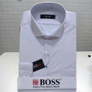 Kemeja Formal Pria BOSS Kemeja Polos Pria Lengan Panjang Hitam Slimfit