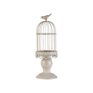 CYI47 Iron Birdcage Candle Holder Delicate Vintage Candlestick Crafts Decorative Plant Saucer Candlelight Dinner