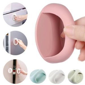 Plastic Round Self-adhesive Handle for Window Door Wardrobe  Pulls Refrigerator Handle