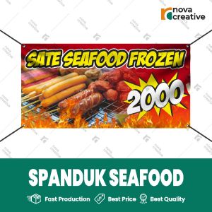 Cetak Spanduk Seafood Baligho Print Banner Custom