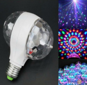 [HCM]Đèn vũ trường xoay 2 cầu 360 cực sống động đèn led hình cầu dèn led xoay nhiều màu + Đuôi Kèm Theo