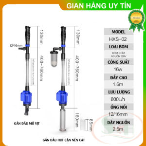 Máy hút cặn Sunsun HXS 02 / 03 Multi Function vệ sinh đáy nền thay nước bể cá tép thủy sinh store3
