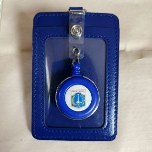 Card Holder Kuli Sintetik dengan Yoyo Puter dan Logo Pemprov DKI