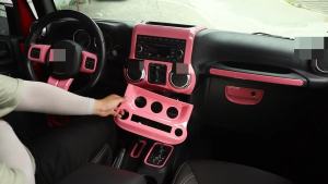 mv1 Pink Interior Decoration Cover for Jeep Wrangler JK 2007 2008 2009 2010 2011 2012 2013 2014 2015 2016 2017 Accessories T1H4N