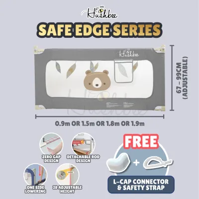 [Hushbee Safe Edge Series] Anti Fall Baby Bed Fence Baby Bed Guard Baby Rail Guard Baby Safety Bed Guard Baby Bed Rail Guard