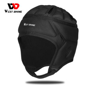 West Biking Bicycle Motorcycle Facemask Cycling Goalkeeper Helmet Thermal Profession Football Soccer Sports Rugby Scrum Cap Head Guard Goalie Hat Head Protector